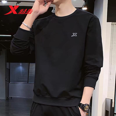 特步官网新款男士圆领卫衣旗舰店