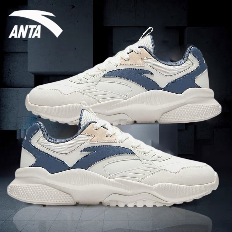 安踏官网新款引力皮面加绒休闲鞋