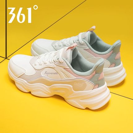 361运动鞋女鞋2025新款秋季女士皮面防水官方旗舰店女款跑步鞋女