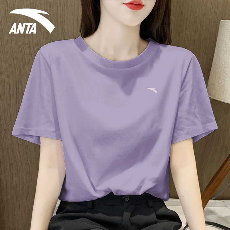 安踏冰丝短袖T恤女装夏季2025新款女士速干衣透气薄款旗舰店上衣