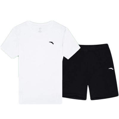 安踏运动套装男夏季跑步服