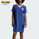 Adidas 三叶草女士休闲运动宽松V领连衣裙IT9853 阿迪达斯正品