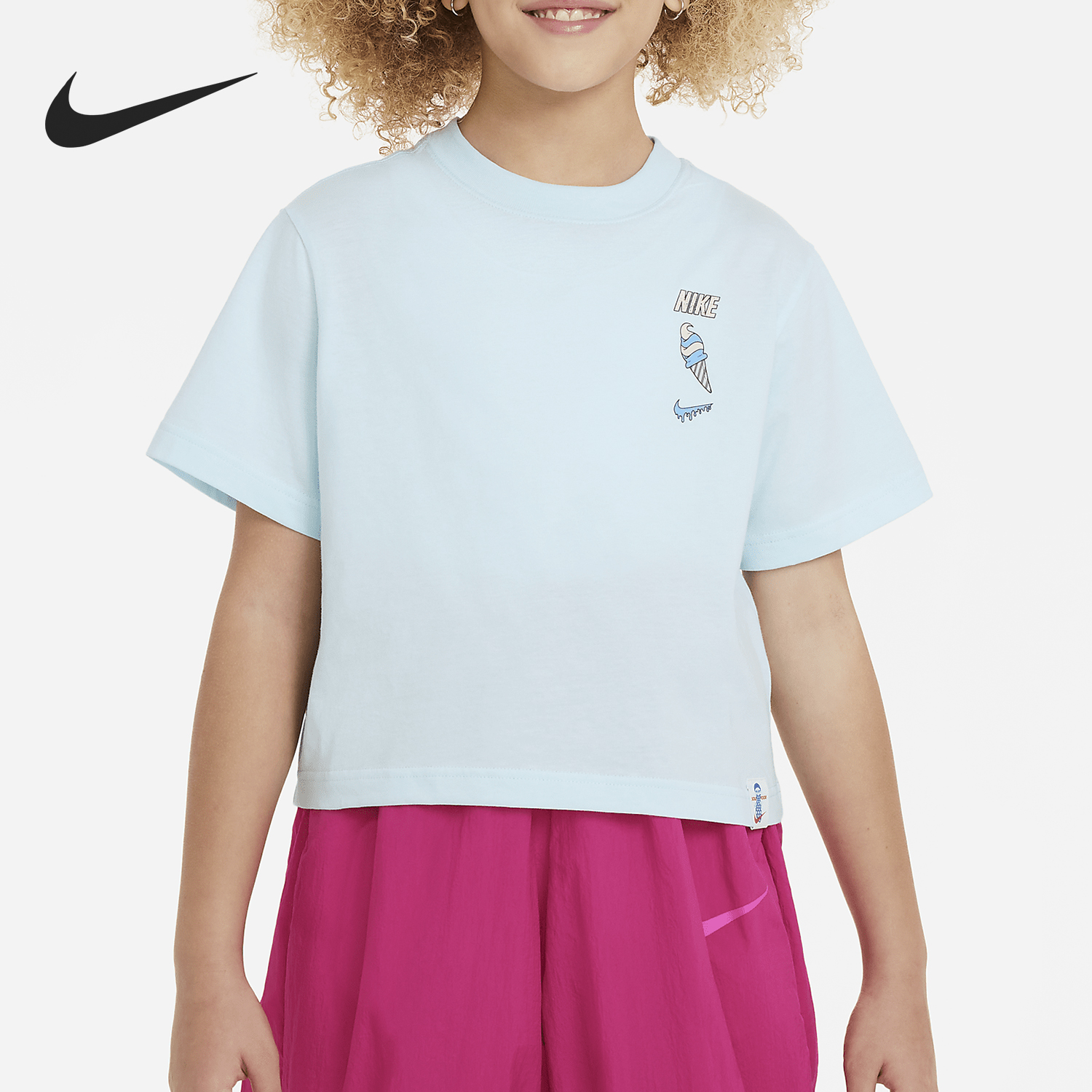 Nike/耐克大童时尚透气短袖