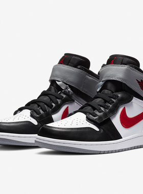Nike/耐克正品Air Jordan 1 AJ1灰红拉链魔术贴篮球鞋 CQ3835-002