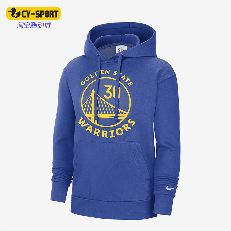Nike/耐克正品金州勇士队新款男子加绒休闲连帽卫衣DB1213-496