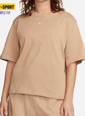 Nike/耐克正品夏季刺绣休闲透气女子运动短袖T恤DD1238-202