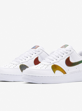 Nike/耐克正品AF1空一号炫彩镭射倒钩男子运动板鞋 CK7214-101