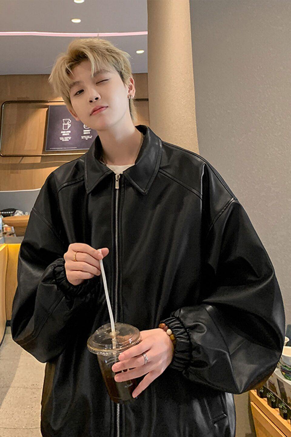 502-2-JK037-P108现货皮衣外套男秋季美式高街宽松休闲夹克控148，男装夹克，星座502-2（原1014A）