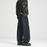 现货502-2-KZ067-P68春款阔腿牛仔裤男宽松弯刀裤长裤控98，男装牛仔裤，星座502-2（原1014A）