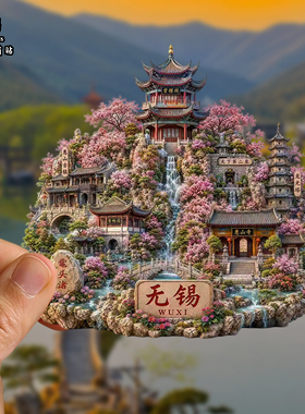 江苏无锡金属冰箱贴磁贴城市风景文创旅游纪念品装饰品伴手礼送人