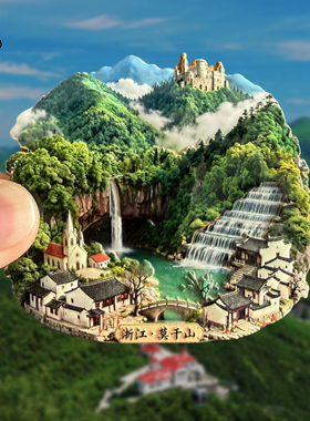 浙江湖州莫干山金属冰箱贴磁贴城市文创旅游纪念品装饰品伴手礼