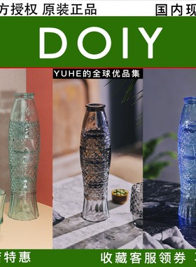 【官方授权】西班牙DOIY鱼杯套杯玻璃锦鲤透明可堆叠礼物水杯摆件