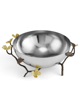 【官方授权】美国Michael Aram Dogwood金色山茱萸餐盘装饰摆件品