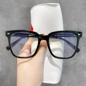 大粗黑框韩版 素颜圆脸可配防蓝光配近视眼镜男平光架 潮女网红款