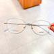 轻盈米金色近视眼镜框架女潮百搭素颜款 可配有度数潮男变色