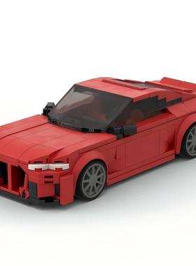 国产积木MOC-179057 红色宝马M4（G82）颗粒汽车模型创意摆件积木