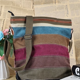 手提帆布包大容量带拉链女士包包斜挎包女托特包单肩包水桶包