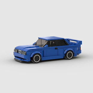 M3模型乐智筑高拼装 国产汽车MOC小颗粒赛车跑车E30 儿童积木玩具