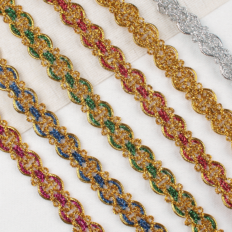 灯笼花边舞台演出服装装饰边各种花边金银丝灯笼花边DIY材质1026#