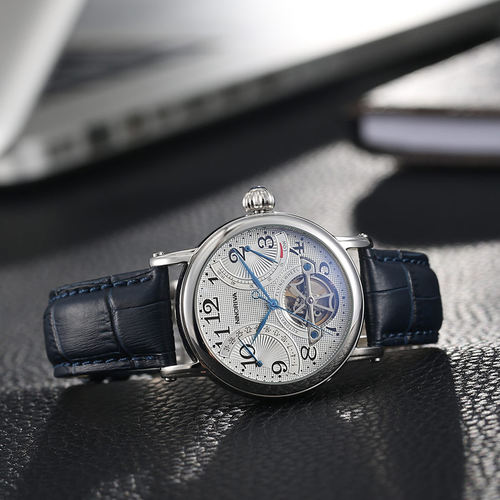 尼诺里拉休闲全自动镂空真皮表带