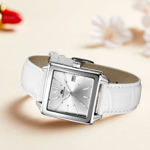 尼诺里拉方形日历防水中性女表