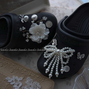 【白露同款】洞洞鞋装饰配件适配crocs鞋花高级感2025新款diy卡扣