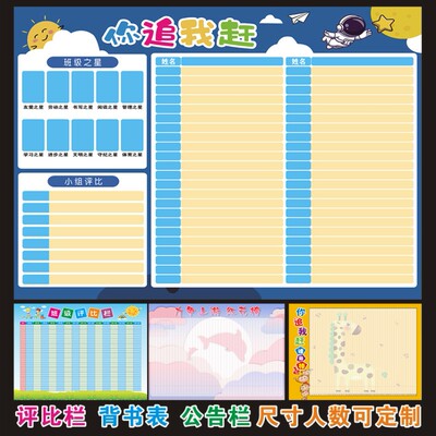 班级布置评比栏可加名字