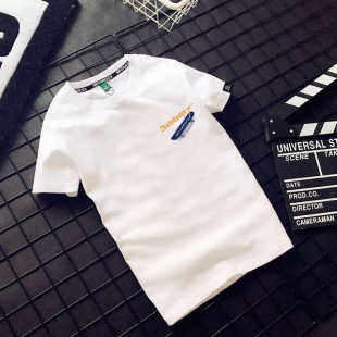 特价夏季新款男女情侣装纯棉圆领T恤休闲潮牌韩版沙滩上衣