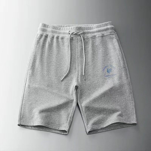 法国公鸡休闲运动潮牌大裤衩夏季纯棉短裤男加肥大码宽松五分裤