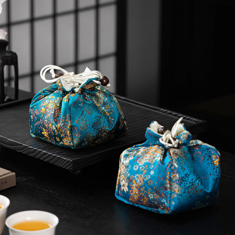 茶叶罐收纳袋棉麻布袋子单杯建盏袋品茗杯布包主人小杯茶罐小布袋