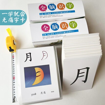 亲子学习儿童早教看图识趣味象形汉字全套卡片幼儿园教师启蒙大卡