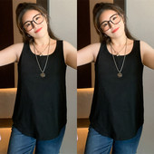 女装 胖mm背心遮肉宽松吊带无袖 T恤内搭打底衫 300斤大码 韩版 ins潮2