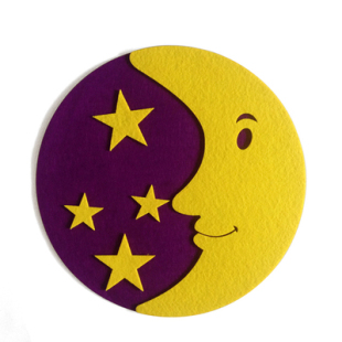 包邮 个性 幼儿园装 毛毡布墙贴环保墙贴 月亮墙贴C004 饰 满19元