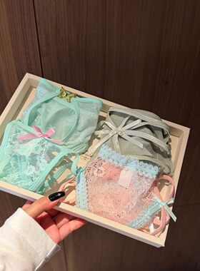 日系纯欲蕾丝透气女三角裤