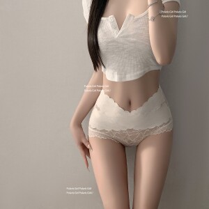 蕾丝高腰V型微收腹女三角裤