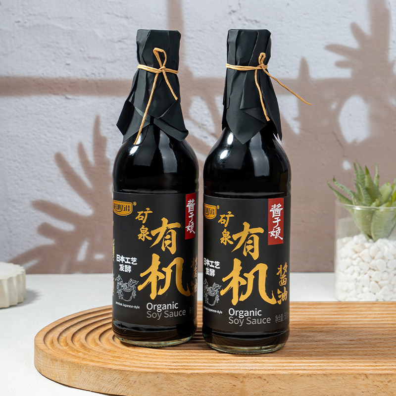 科沁万佳矿泉有机酱油500ml瓶装特级酱油有机原粮酿造生抽