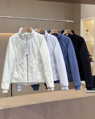 轻薄棉服休闲百搭立领棉袄女秋冬季夹克跑步运动瑜伽棉衣外套