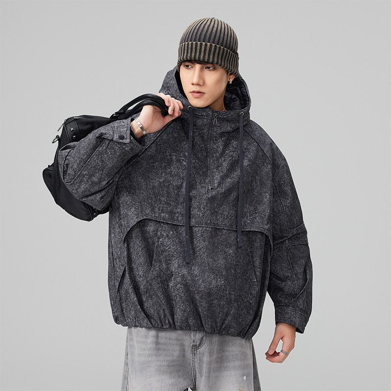 新品男士羽绒服潮流时尚男外套套头羽绒服90白鸭绒