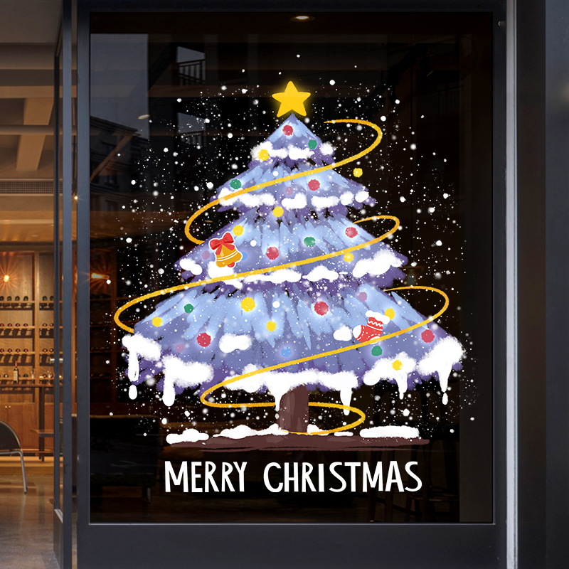 【设计师专款】圣诞树贴纸静电贴