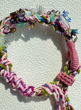 diy设计藏式纯手工编织手绳手工制品有烧结痕迹一物一拍节日礼物