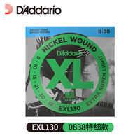 Daddario EXL nickel-plated wound series EXL110 and EXL120 guitar strings, a set of 6 pieces thumbnail 6