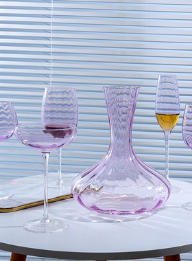 LSA欧式红酒杯英国紫色黛拉高脚杯香槟杯水晶玻璃杯套装冰激凌杯