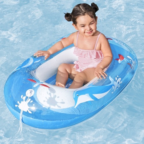 bestway儿童充气小船不进水座舱