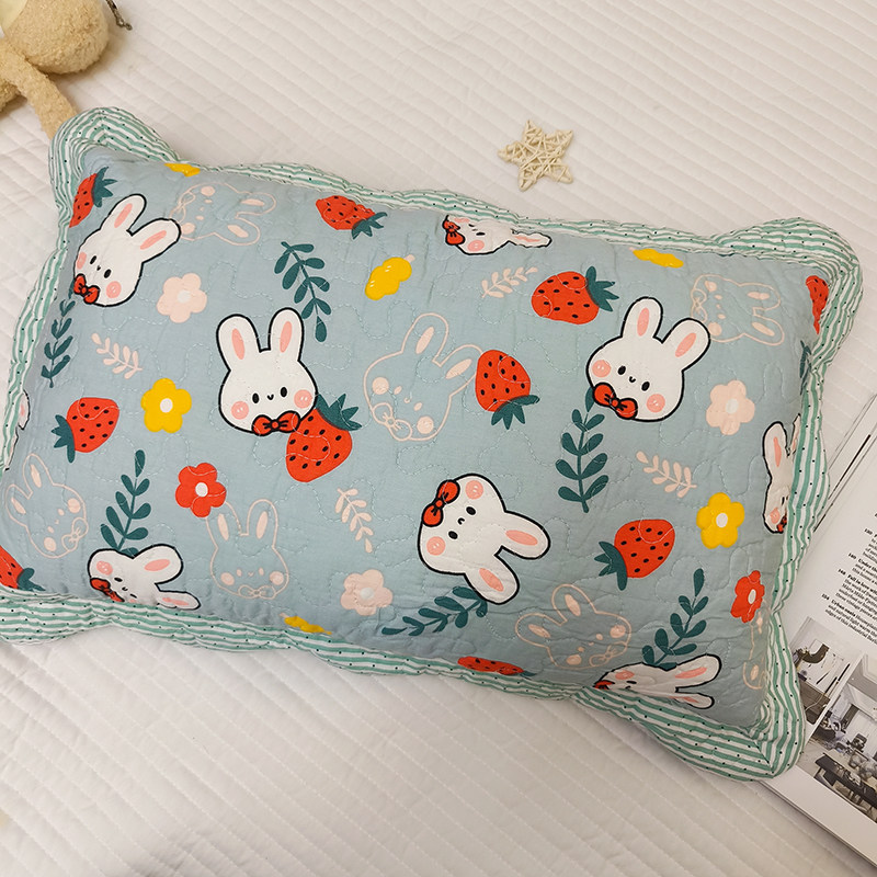 全棉纯棉儿童枕套防汗透气枕头套