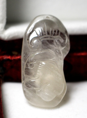 天然白幽灵兔毛小兔子吊坠2025招财吉祥物属兔猪狗开运送男女礼物