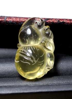 天然黄水晶葫芦貔貅吊坠男士招财貔貅福禄项链挂件女饰品情侣礼物