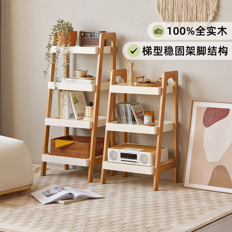 实木书架多层展示架书房落地收纳架简易置物架子榉木环保儿童书架