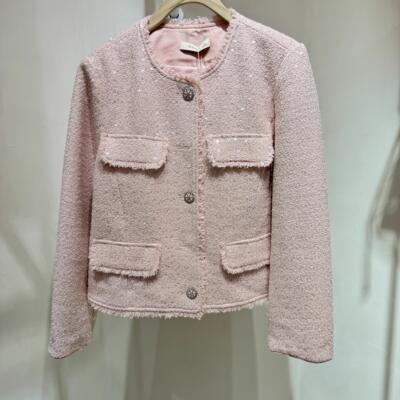 朵以2025春新款正品法式呢小香风短开衫外套40DC408006原479