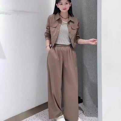 2024秋季新款女拼连续衣裙三件套