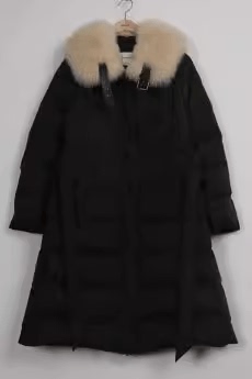 duoyi朵以2023冬新品女长款羽绒服打毛领专柜正品38DD930122